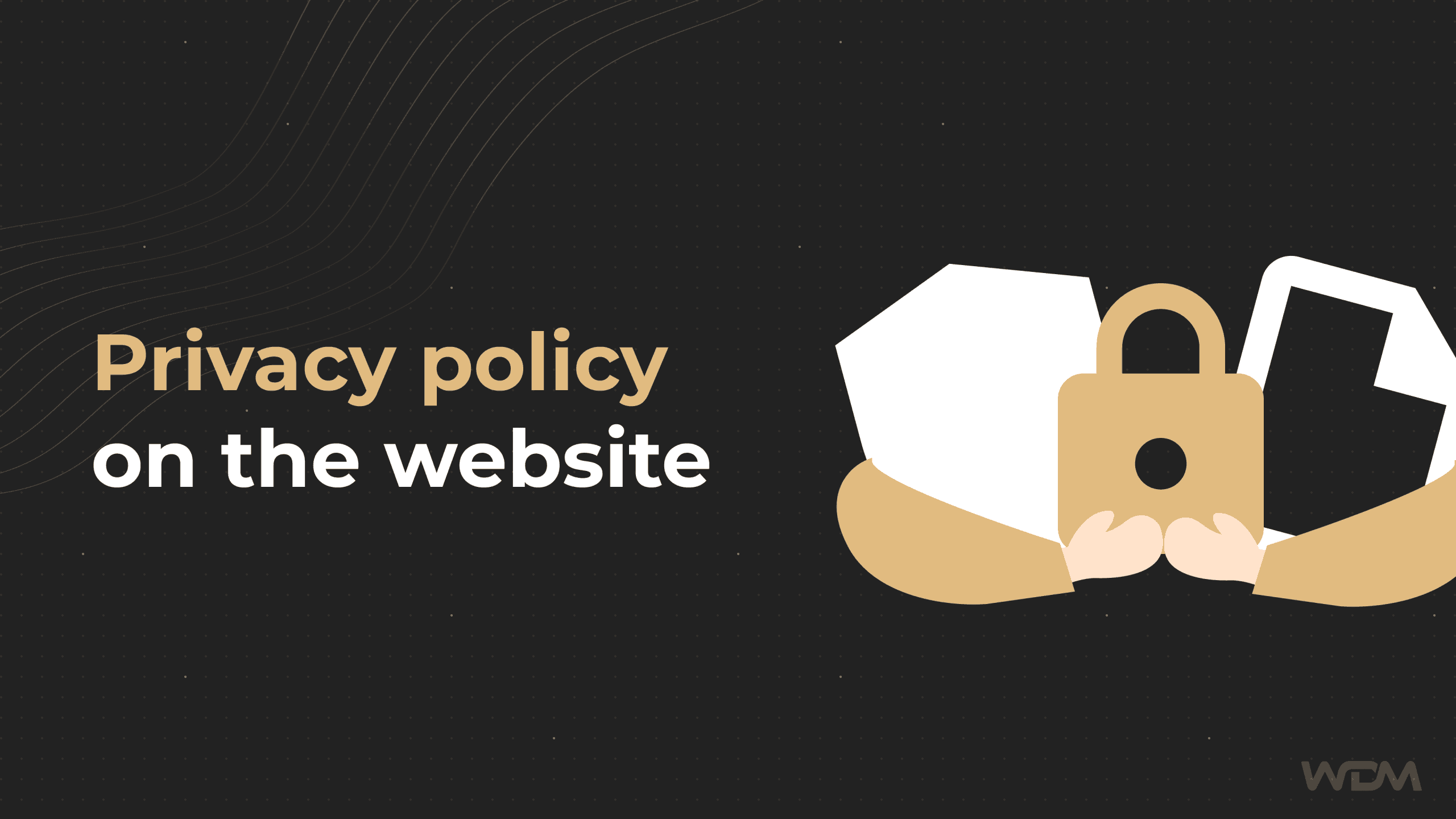 Privacy policy on the website
