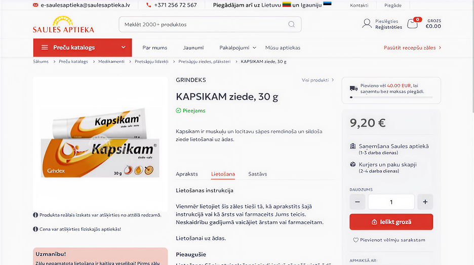 Saules Aptieka screenshot