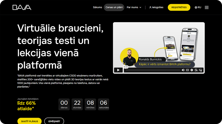 EdTech / Online education Business type: B2C subscription platform 7 Bava Driving School screenshot