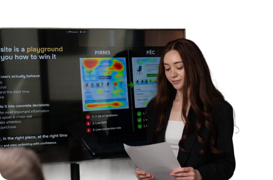 WD Market designer reviewing a usability report