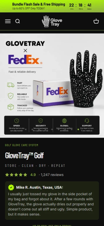 How GloveTray Redesigned Its Shopify Product Experience and Automated Fulfillment Workflows — mobile