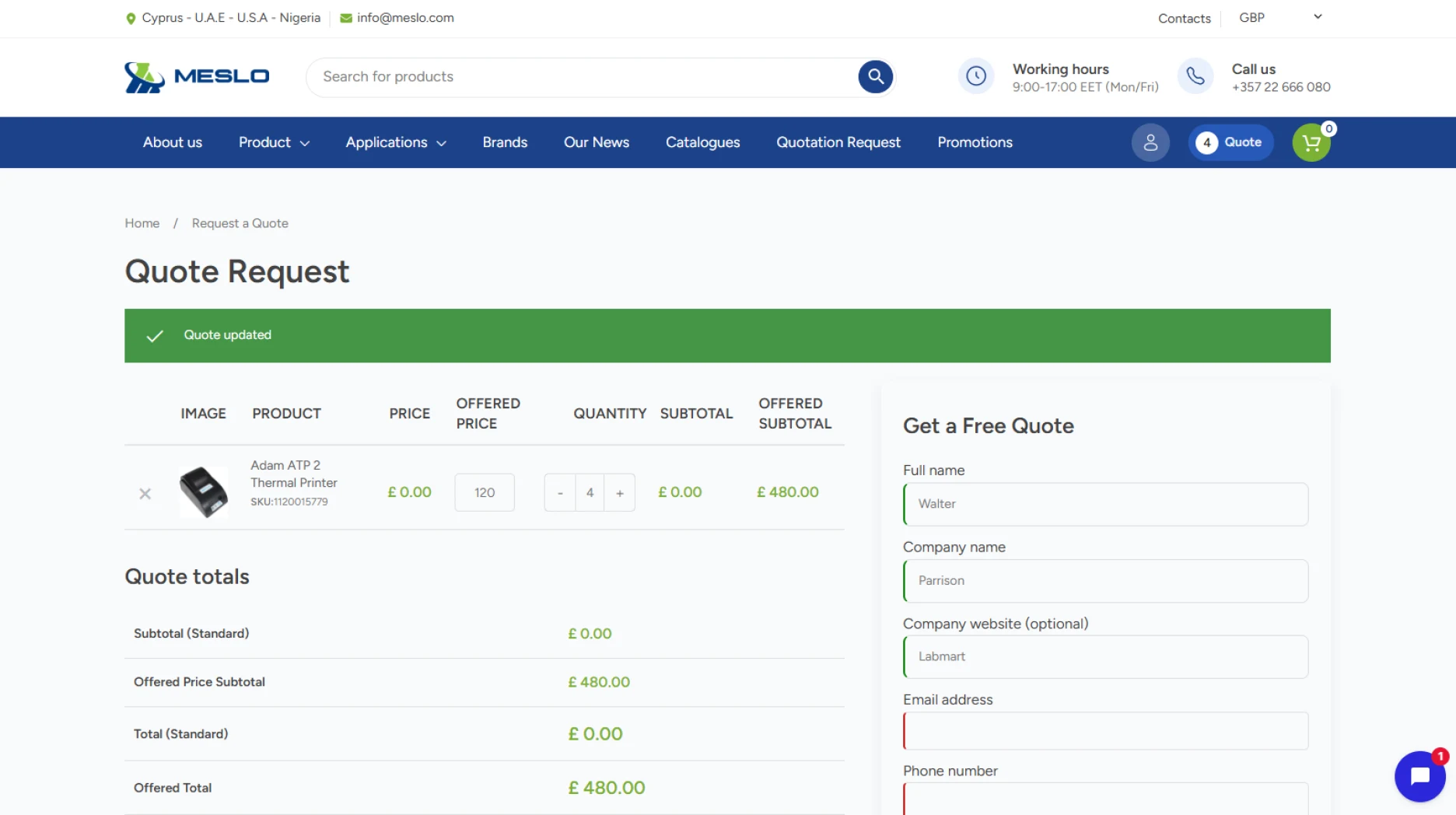 MESLO online store