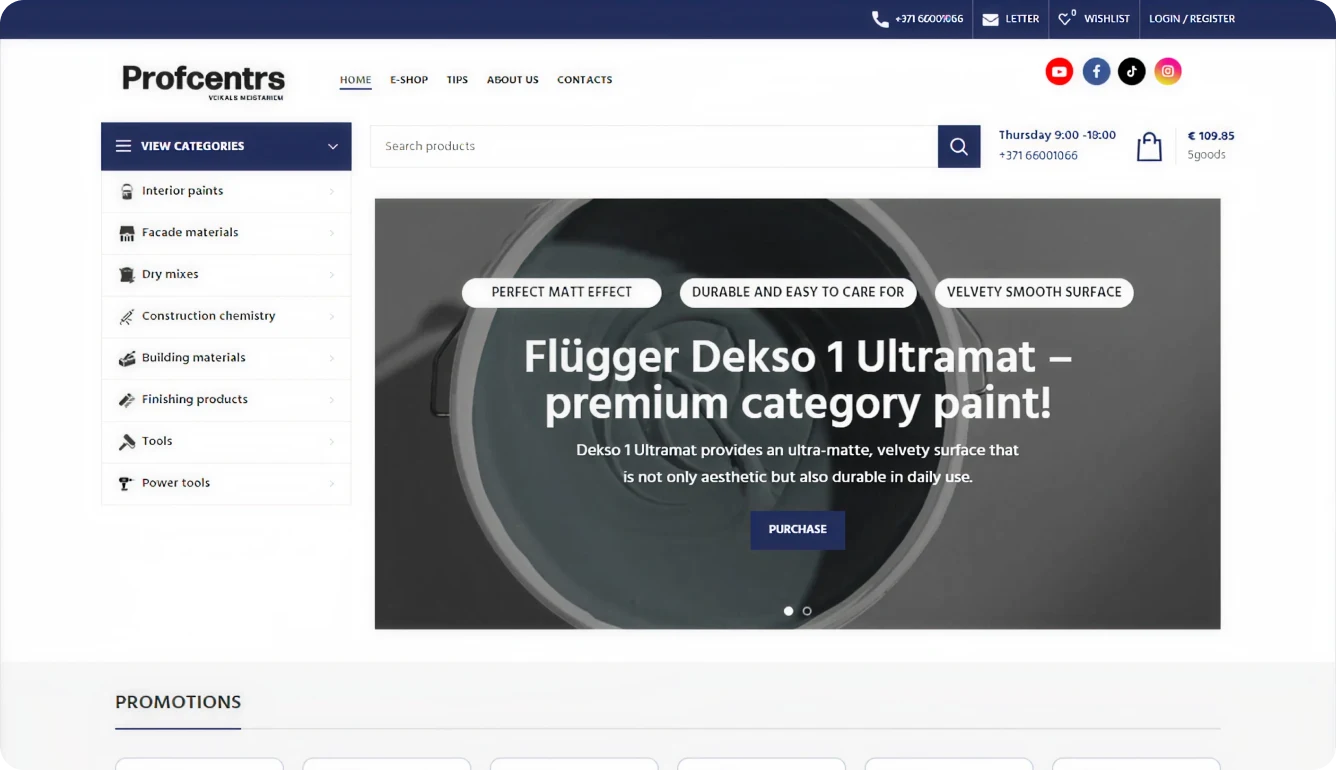 How Profcentrs Turned an Informational Website Into a WooCommerce Platform Integrated With Horizon ERP — desktop