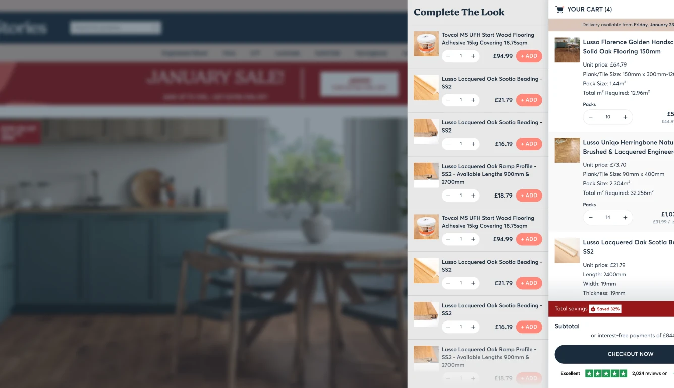 How Stories Flooring Increased Completed Purchases by 17.5% Through a CRO Audit — desktop