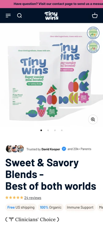 How Tiny Wins Rebuilt Its Shopify Store Around Conversion — mobile